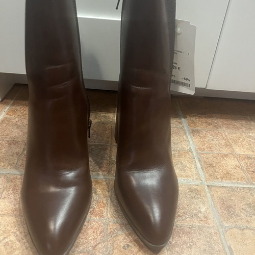 Dorothy Perkins ankle boots new, dark brown leather, size 39