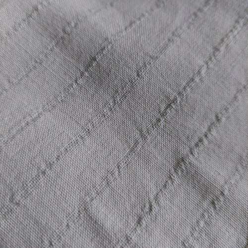 100% Cotton Fabric Striped Light Gray New 240x150cm