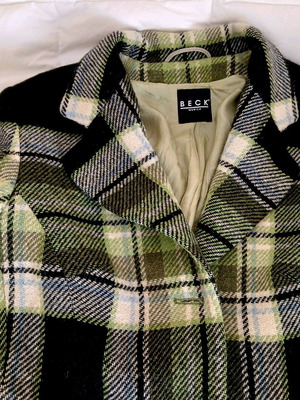 Γυναικείο vintage μάλλινο καρό σακάκι Νο S/M μεταχειρισμένο