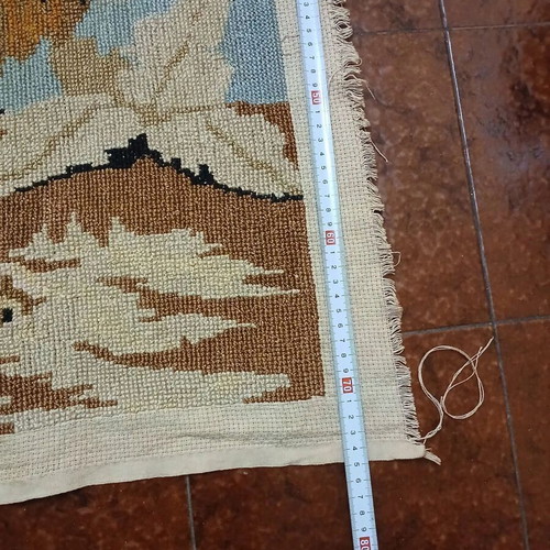Tapestry and embroidery used, pack of 2 with tiger and lion design