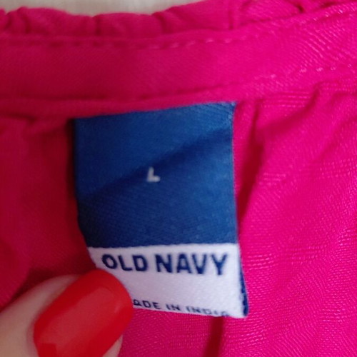 Old Navy summer top size L like new, bright pink viscose