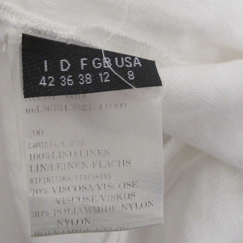 Notizie Mariella Burani women's linen shirt size M white with lace like new