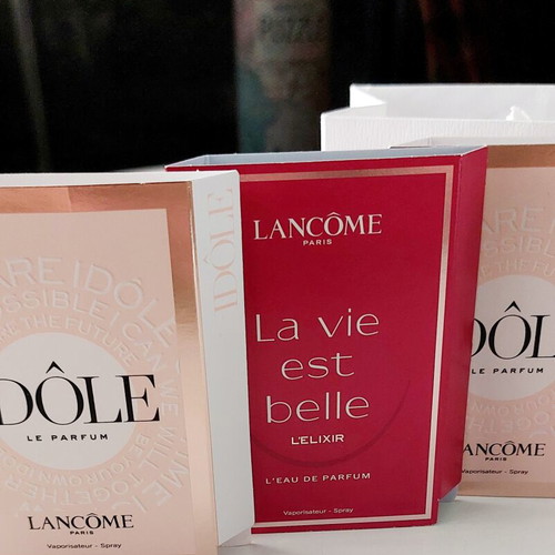 Lancôme Premium Set 6 Perfume Samples with Gift Pouch