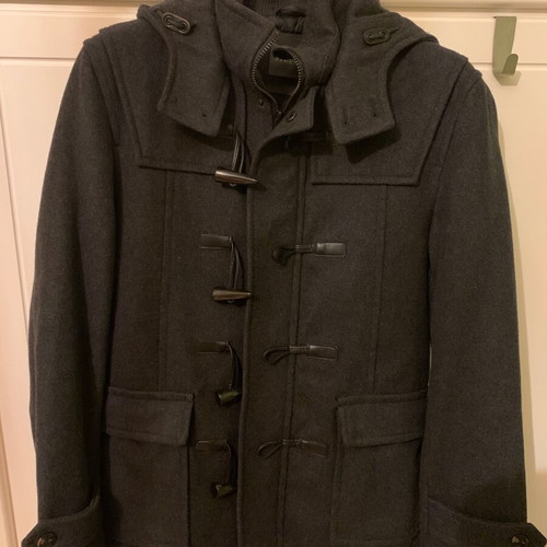 Montgomery men's coat used, black, with hood, size M