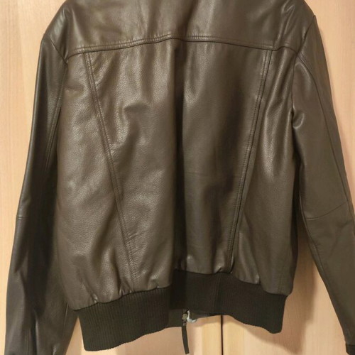 Men's leather jacket brown like new, size L