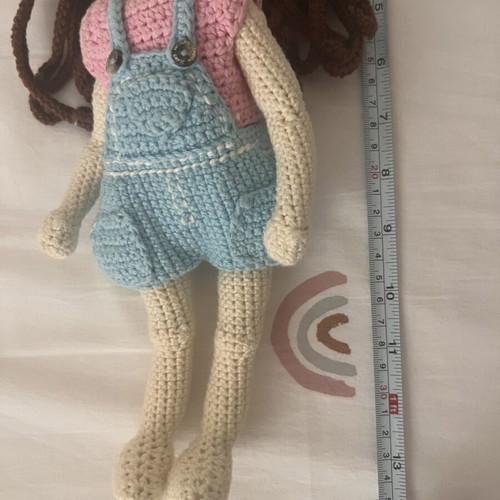 Handmade Amigurumi Doll like new with removable clothes