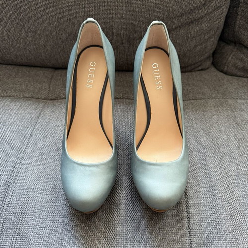 Guess leather platform shoes new, size 40, blue and green