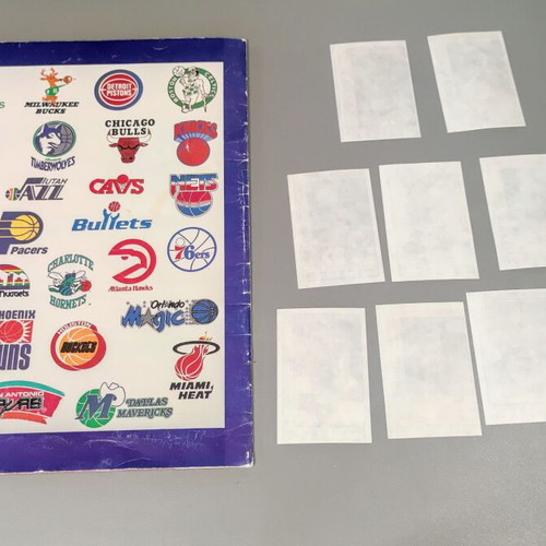 NBA 1990-91 Sticker Album used with 105 authentic stickers