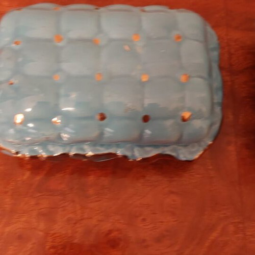 Italian porcelain jewelry box set 2, mid-century 1960