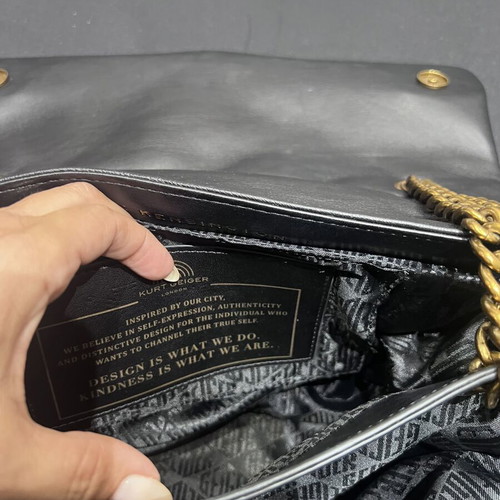 Kurt Geiger shoulder bag like new, leather, black, xxl size