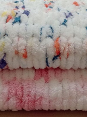 Handmade Alize Puffy single blanket made to order, hypoallergenic