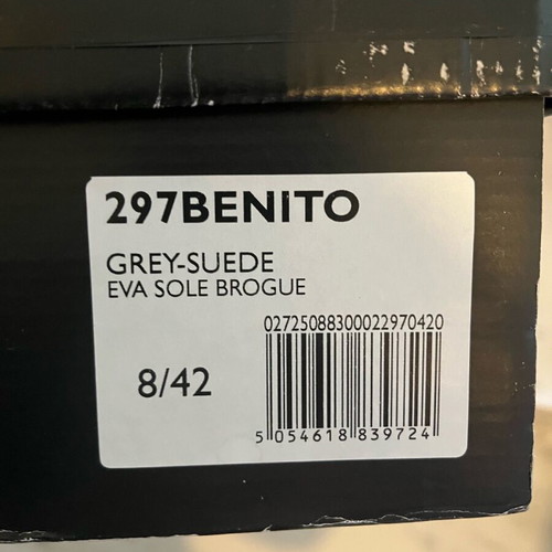 Dune London grey suede brogues like new