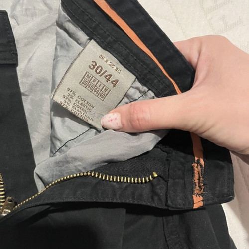 Cargo pants black refurbished, size XS