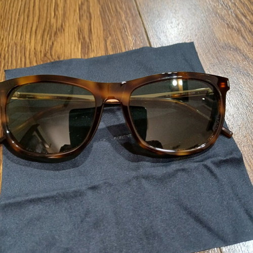 Saint Laurent unisex sunglasses like new, brown and gold
