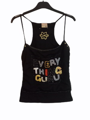 Guru μπλουζάκι μεταχειρισμένο με πούλιες και χάντρες, μέγεθος L