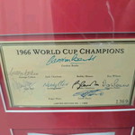 Collectible 1966 World Cup Winner Frame with Authentic Wembley Seat and Autographs, New