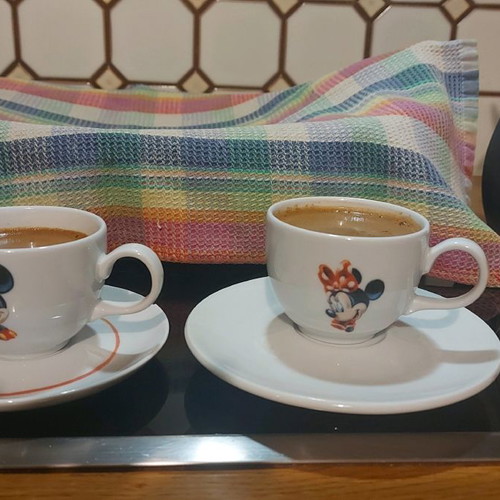 Disney Land cup set used with Minie and Mickey Mouse