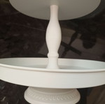 Metal white three-tier serving tray