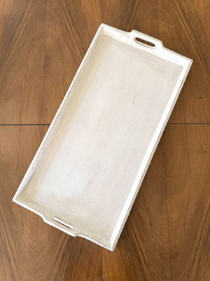 Large Wooden Serving Tray shabby chic vintage, new
