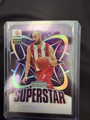 Contenders EuroLeague Superstar Vassilis Spanoulis card new, limited 25