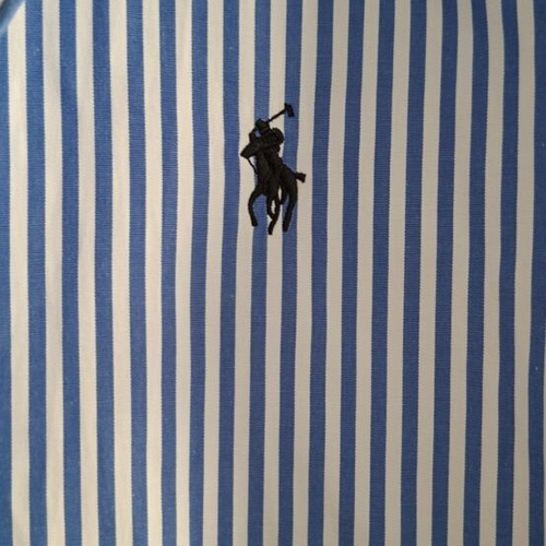 Polo Ralph Lauren shirt, blue and white stripes, size L