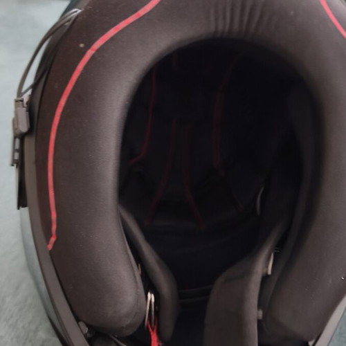 AGV helmet with intercom and clear visor
