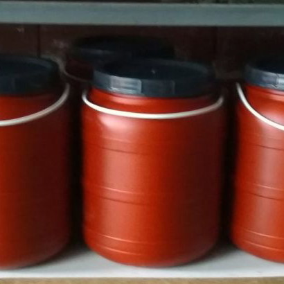 Plastic barrels new for food, olives, oil, honey, pickles