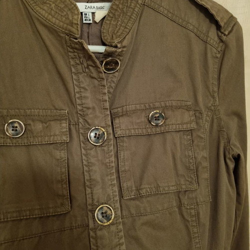 Military jacket Zara used, size L, khaki