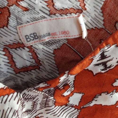 Bsb top used with ethnic pattern and asymmetric cut