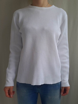 Beams Japan White Cotton Sweater Size M Like New