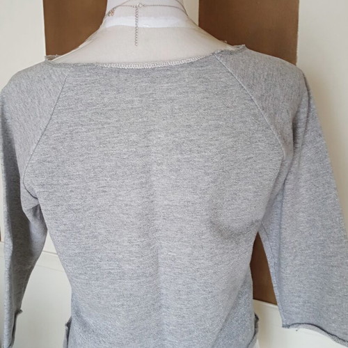 Grey silver top with boat neck, like new, size M