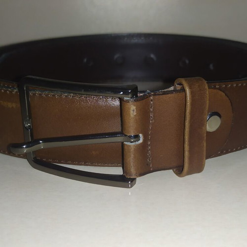 Brown leather belt
