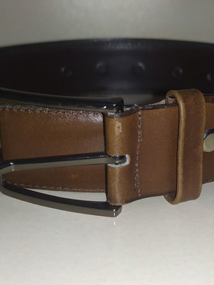 Brown leather belt