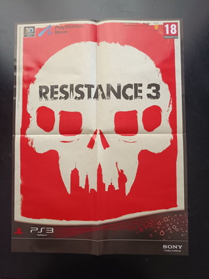 Γιγαντοαφίσα Resistance 3 σαν καινούργιο, συλλεκτικό