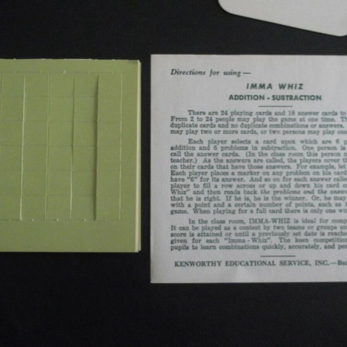 Imma Whiz Vintage Educational Math Game used, multiplication and division