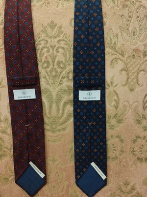 Granqvist silk ties pack of 2 handmade in Italy, like new