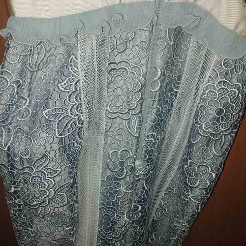 Midi dress from Zini guipure lace powder blue like new