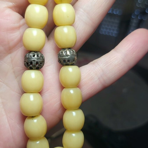Komboloi from royal amber and 925 silver like new