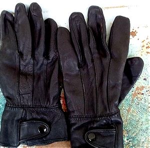 Δερμάτινα γάντια με επένδυση fleece γυναικεία Medium
