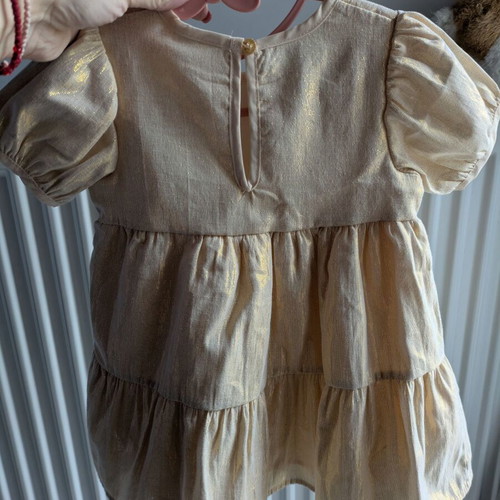 Gold dress 9-12m new
