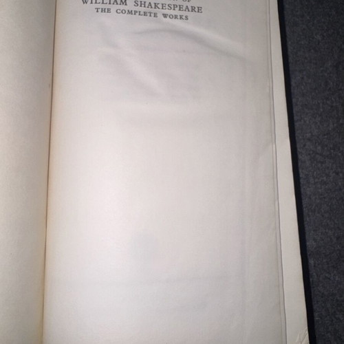 William Shakespeare The Complete Works book used, English, 1960 edition