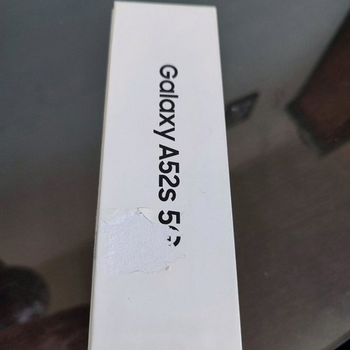 Samsung A52S 5G box used with warranty card and quick start guide