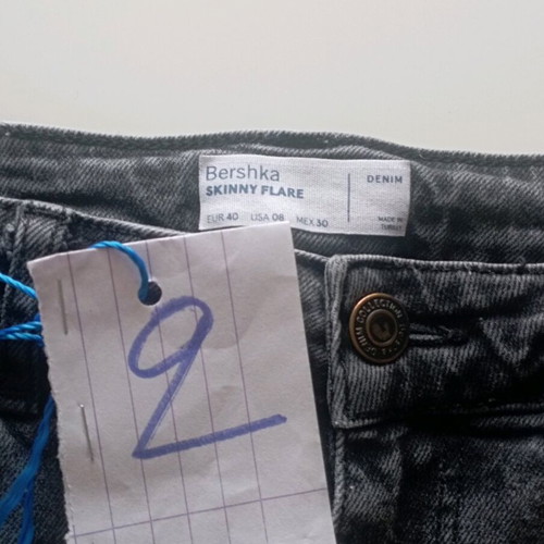 Bershka Skinny Flare jeans like new, size 42, black and grey