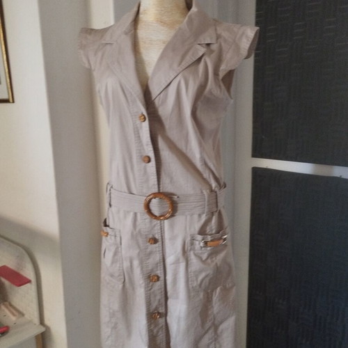Sandro Ferrone cotton dress used, size L, beige