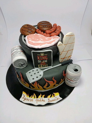 Grill topper set ζαχαρόπαστας για τούρτες.