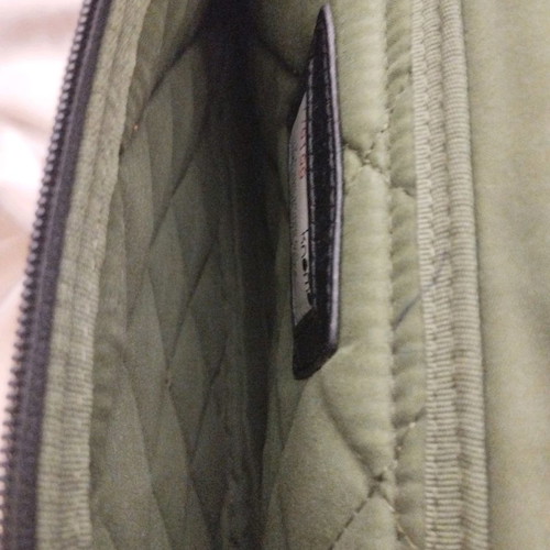Knomo tablet sleeve bag used, leather and quilted fabric