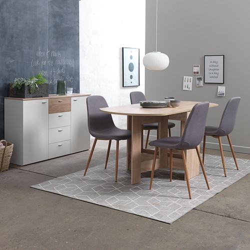 Dining chairs new fabric gray color