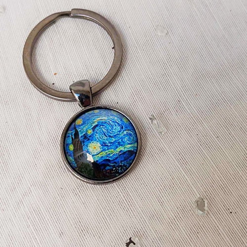 Starry Night keychain new stainless steel