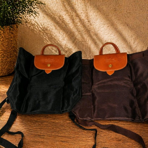 Backpack foldable black and brown, new, minimal design