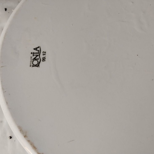 Vintage Ionias deep white platter, large